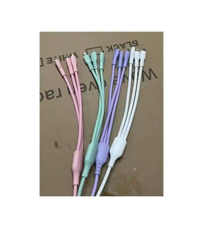 100% Pure Copper Imported 3 in 1 Charging Cable