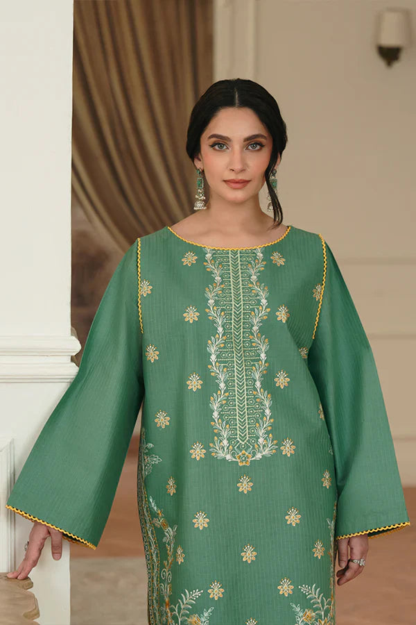 Meena Sage Green Embroidered Lawn 2-Piece Kurta Set