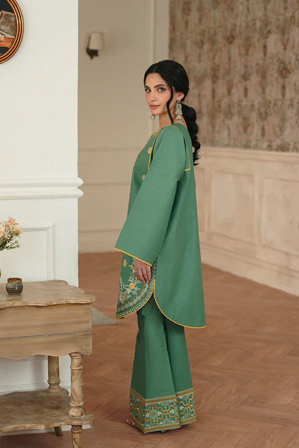 Meena Sage Green Embroidered Lawn 2-Piece Kurta Set