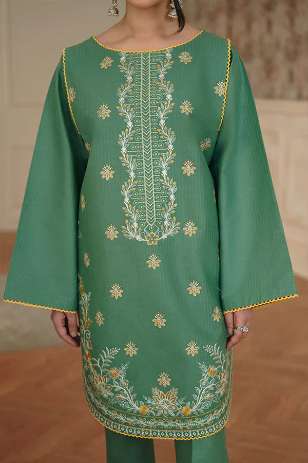 Meena Sage Green Embroidered Lawn 2-Piece Kurta Set