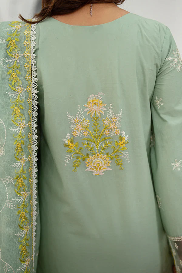 Stylish Embroidered Lawn Dress with Cotton Dupatta