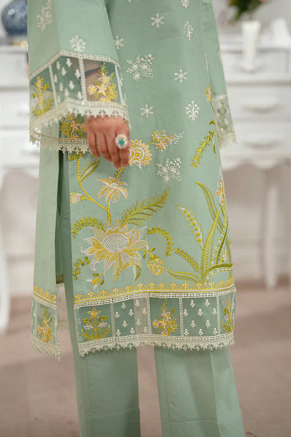 Stylish Embroidered Lawn Dress with Cotton Dupatta