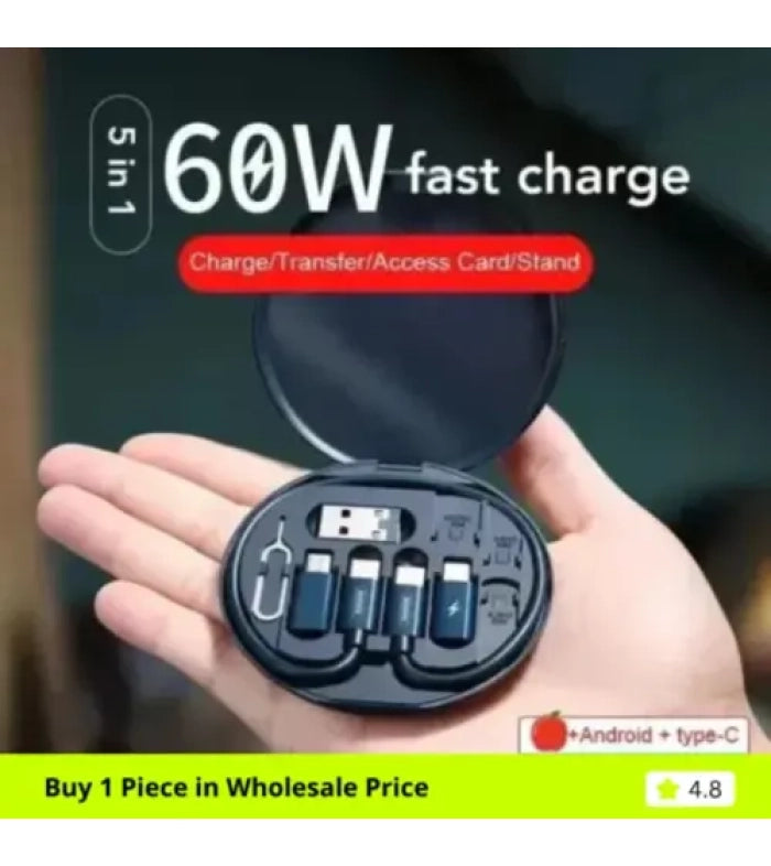 5 in 1 data cable set 60 W
