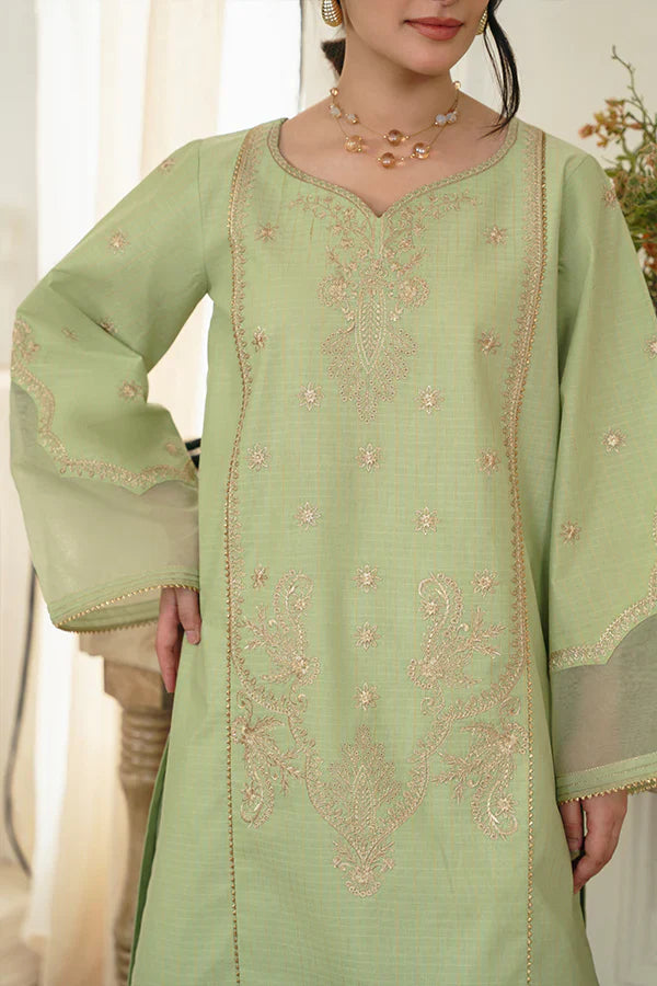 Bano 2-Piece Lawn Set with Intricate Gold Embroidery