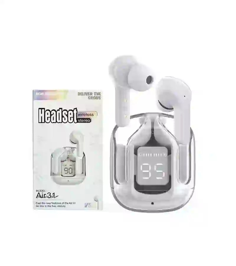 Air31 Earbuds Wireless Crystal Transparent Headset