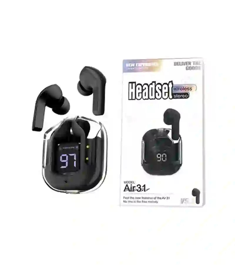 Air31 Earbuds Wireless Crystal Transparent Headset