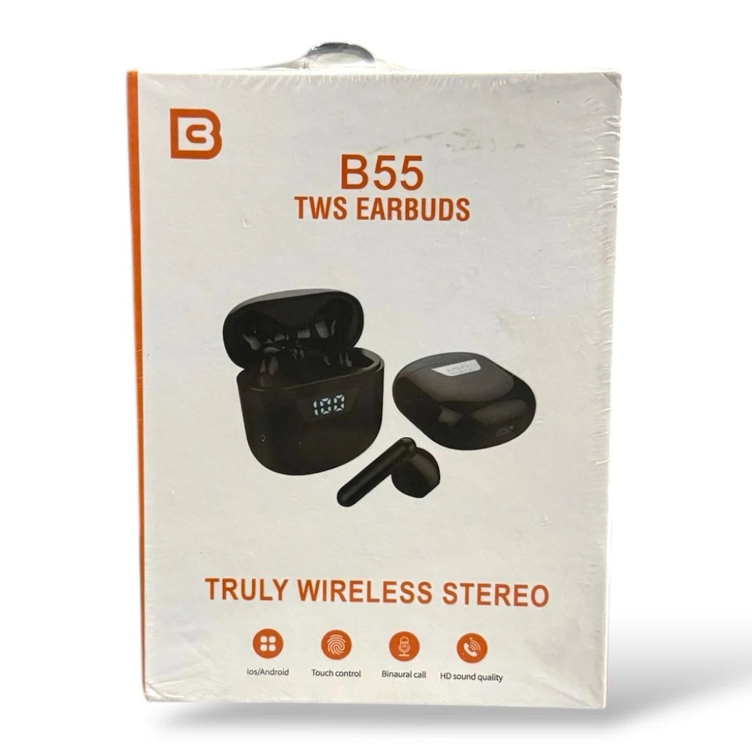 B55 TWS Wireless Stereo Earbuds