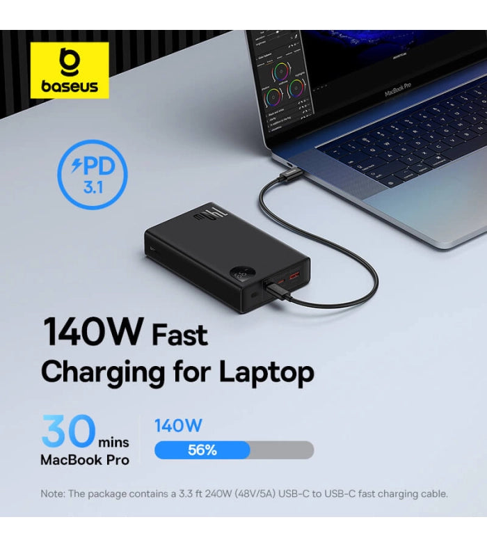 Baseus Adaman 140W Digital Display Power Bank 24000mAh