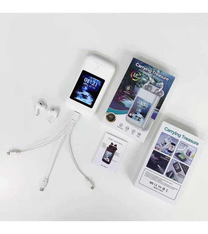 Carrying Treasure ANC ENC Earbuds with Power Bank