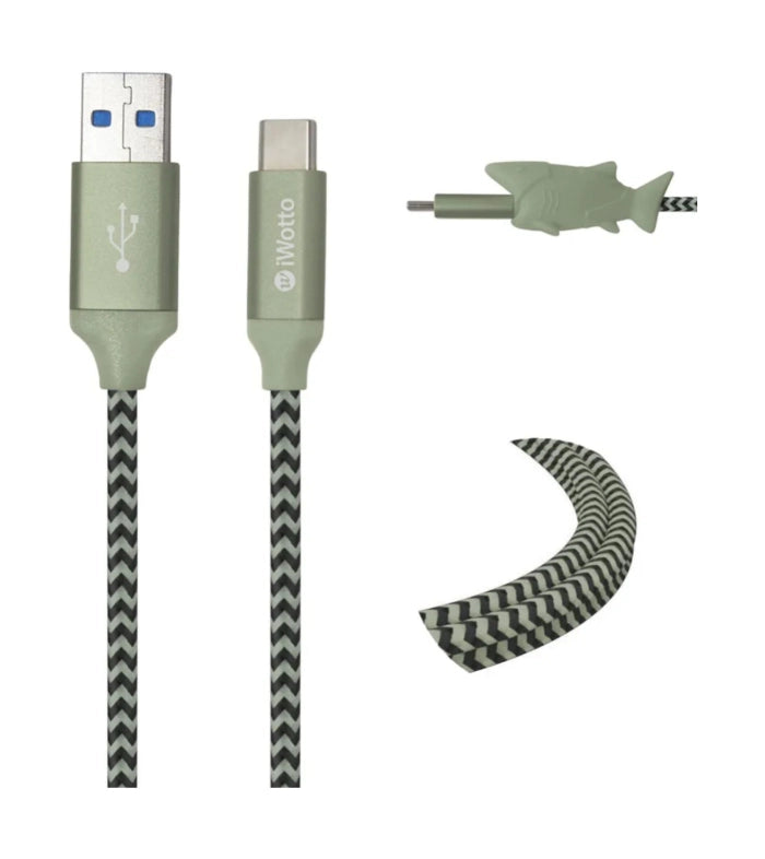 Durable Nylon Braided USB Type C Cable 1M BK-036