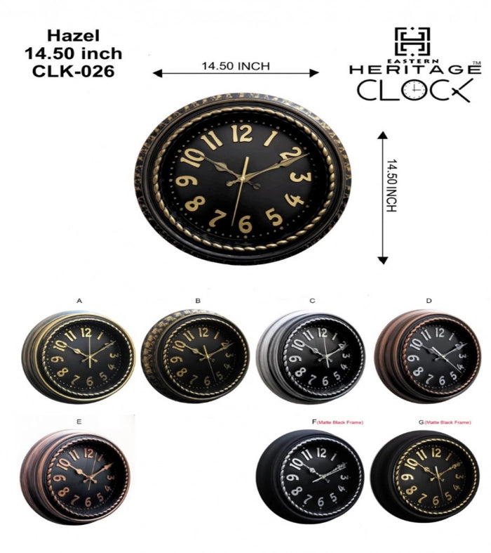 Heritage Hazel Wall Clock CLK-026