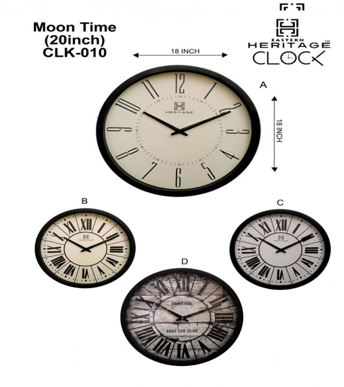Heritage Moon Time Wall Clock CLK-010