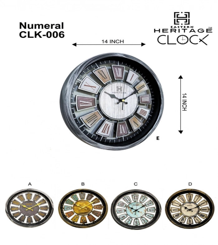 Heritage Numeral Wall Clock CLK-006