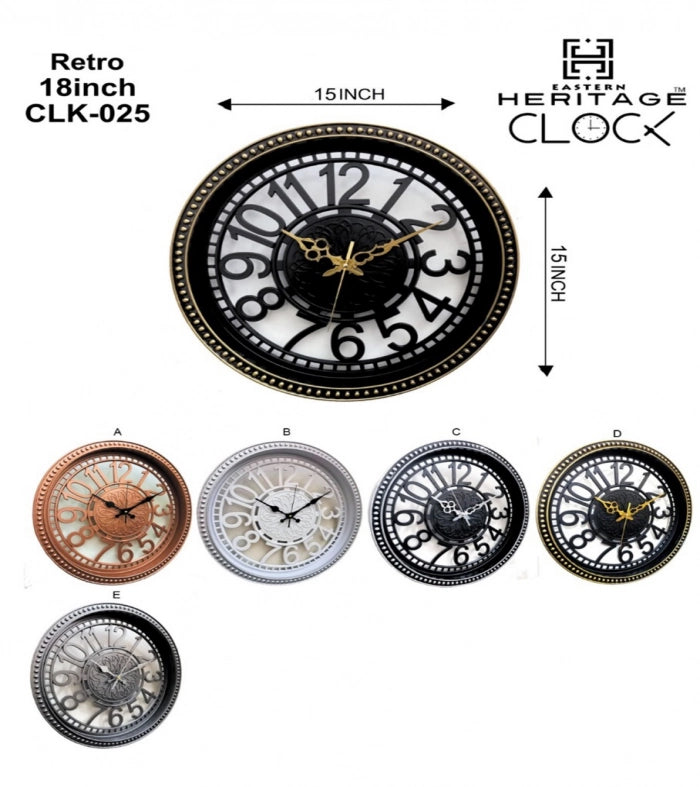 Heritage Retro Wall Clock CLK-025