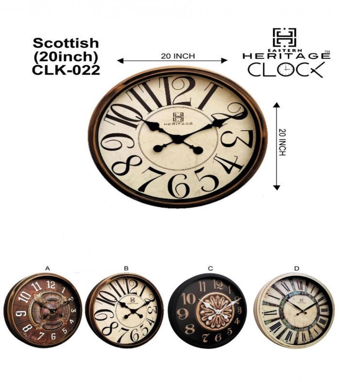 Heritage Scottish Wall Clock CLK-022