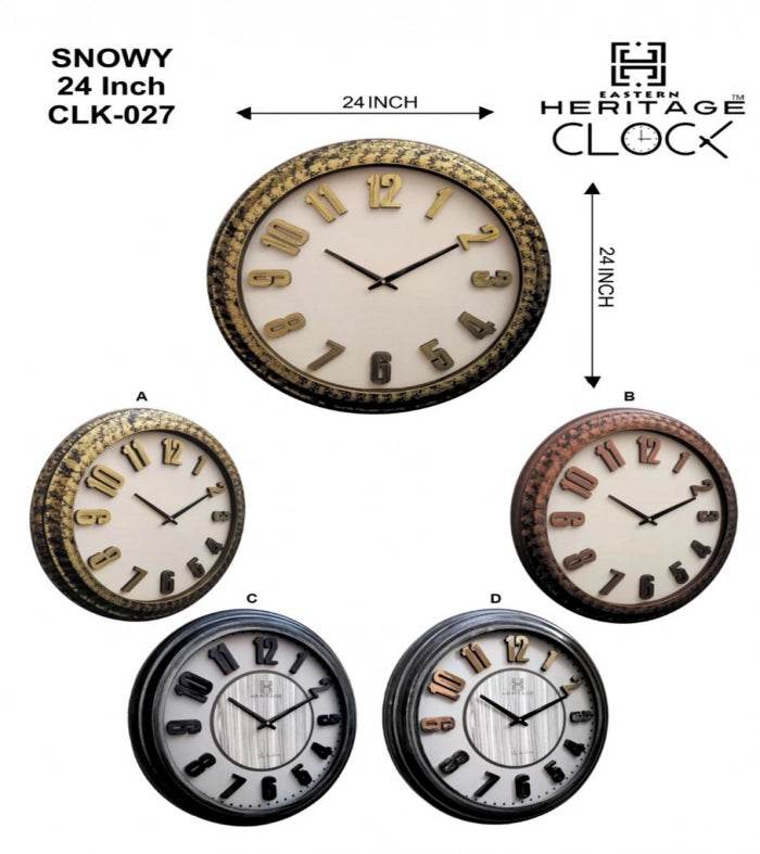 Heritage Snowy Wall Clock CLK-027