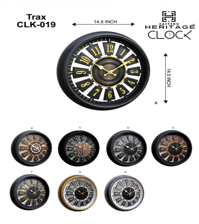 Heritage Trax Wall Clock CLK-019