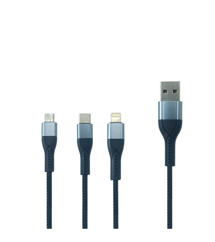 Hottu SF-03 3-in-1 Cable - 50W Fast Charging & Data Transfer