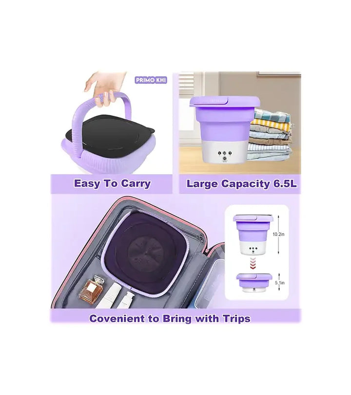 Portable Mini Foldable Washing Machine With Dryer