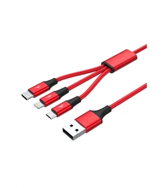Pure Copper Imported 3 in 1 Fast Charging Cable