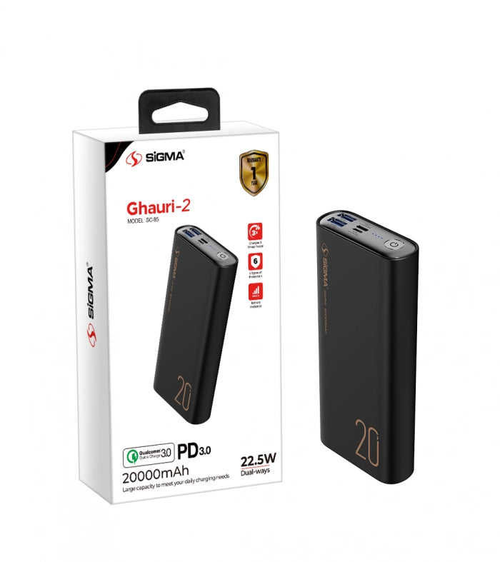 Sigma Ghauri 2 20,000MAH Power Bank