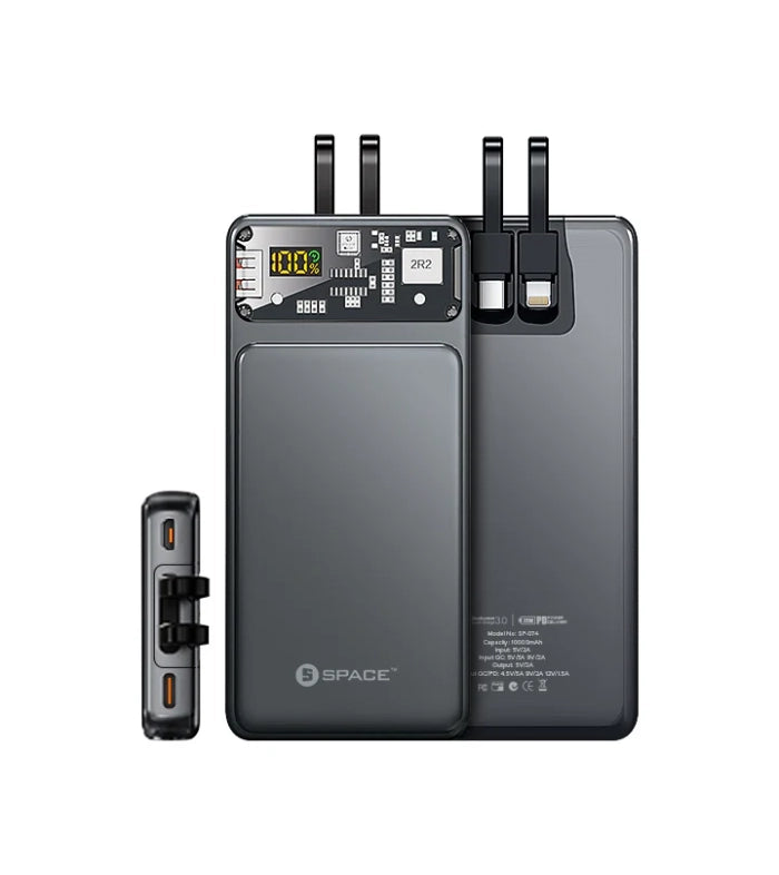 Space SP-074 Speed PD + QC 3.0 Power Bank 10000 mAh